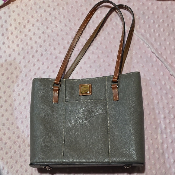 Dooney & Bourke Handbags - Dooney & Bourke Elephant Gray Lexington Small Tote
